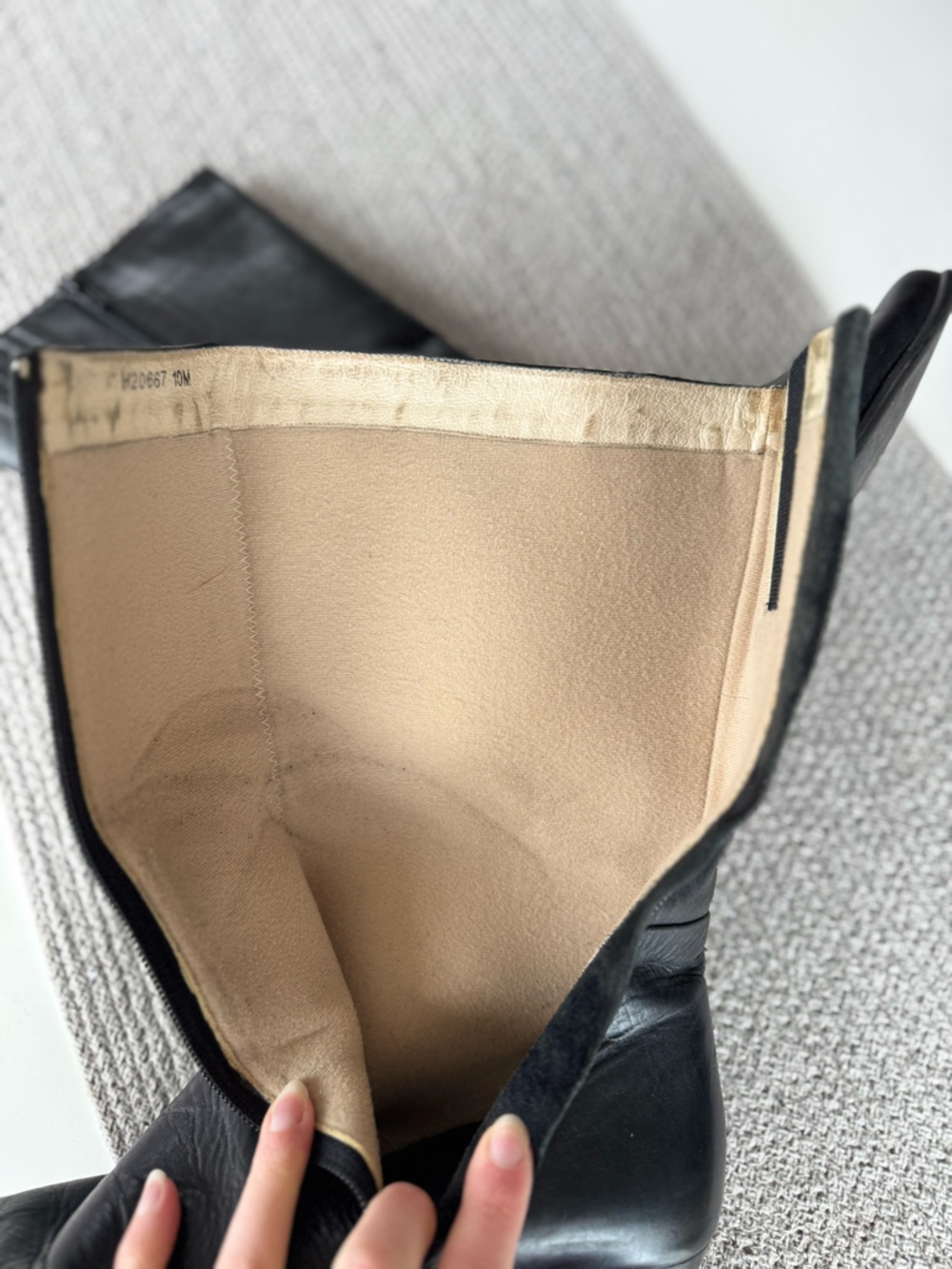 Vintage Ros Hommerson Black Leather Calf High Boots Size 10 - Picture 6 of 8